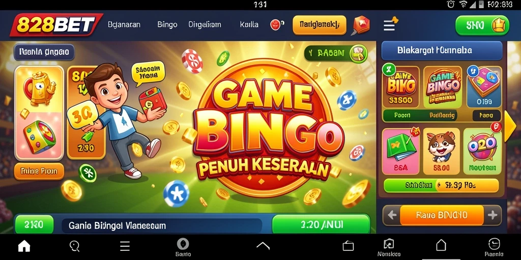 Tampilan permainan bingo yang menarik dan interaktif.