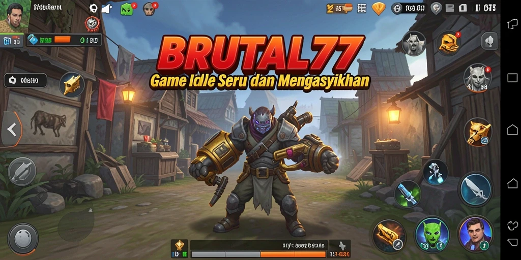 Tampilan gameplay BRUTAL77 yang menarik dan menawan.