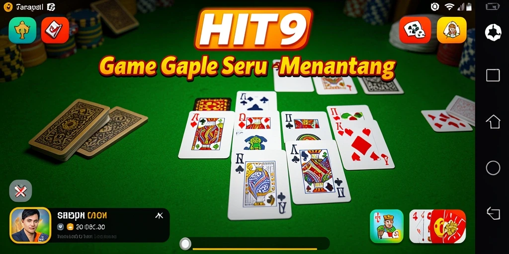 Tampilan gameplay seru dari HIT9 dengan suasana Gaple yang khas.