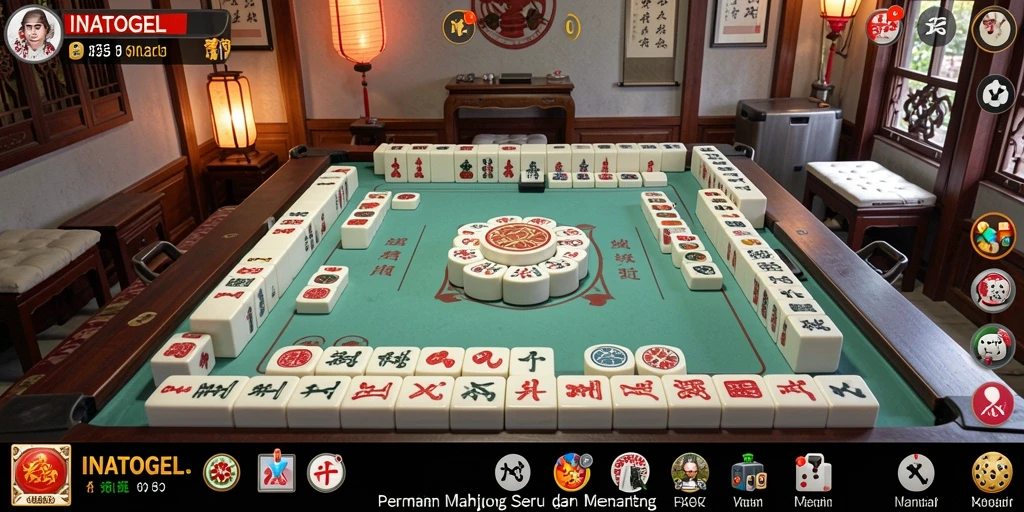 Tampilan gameplay INATOGEL dengan papan Mahjong yang dinamis.