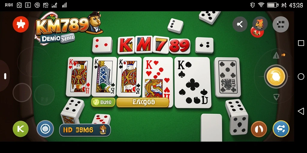 Screenshot gameplay KM789 yang menunjukkan aksi seru dalam Domino.