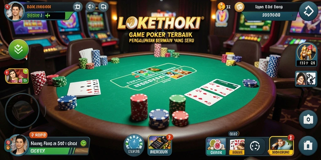 Tampilan gameplay Poker di LOKETHOKI yang seru dan menarik.