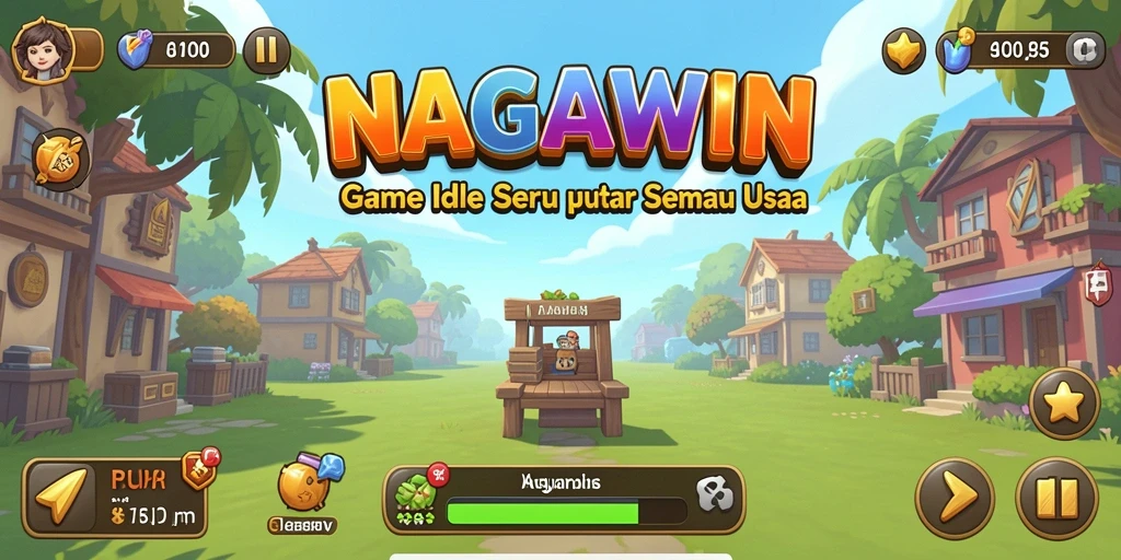 Tampilan gameplay NAGAWIN yang menarik dan sederhana.