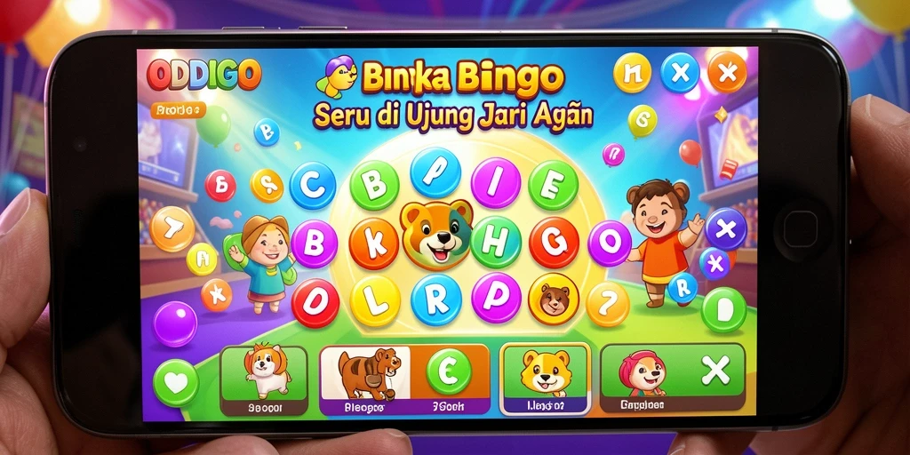 Tampilan gameplay ODDIGO yang seru dalam permainan Bingo.