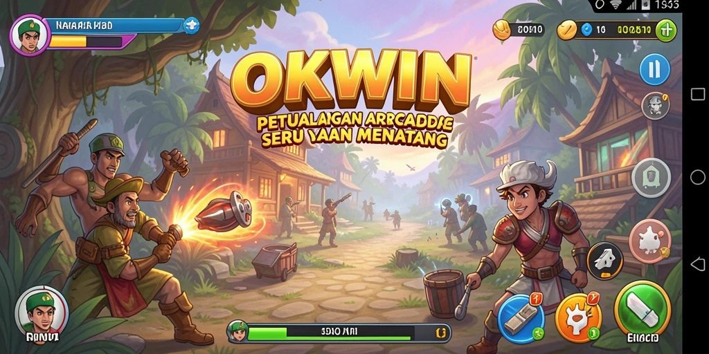 Tampilan gameplay seru dan penuh warna dari OKWIN.