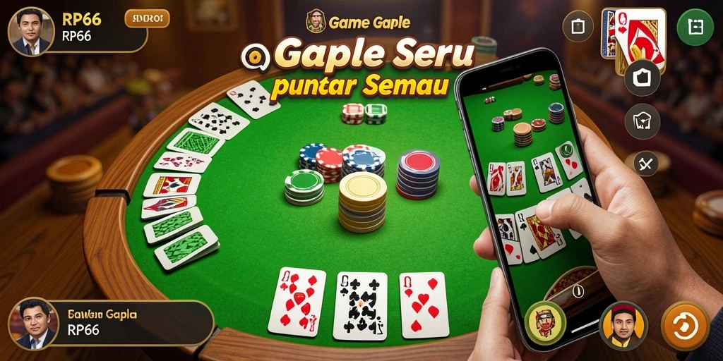 Tangkapan layar gameplay Gaple yang seru di RP66.