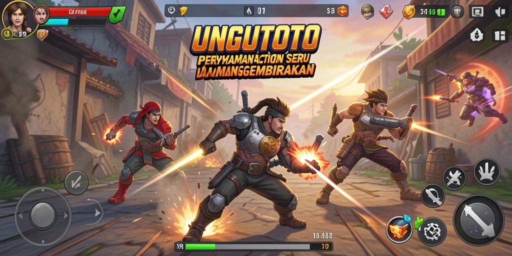 Tangkapan layar gameplay UNGUTOTO yang menampilkan aksi seru.