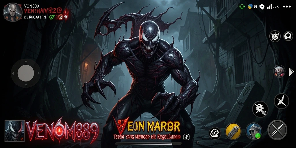 Tampilan gameplay menyeramkan di dalam kegelapan malam.