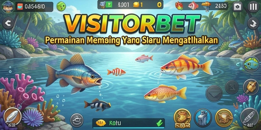 Tampilan gameplay memancing yang menegangkan dan realistis di VISITORBET.
